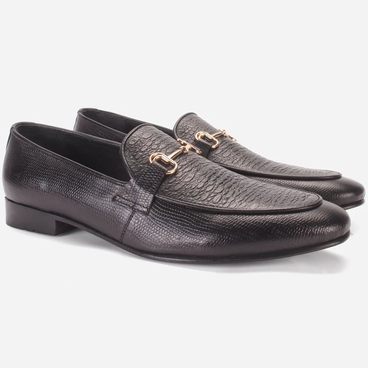 Straw Flat Shoes Mens "ASTON" Leather Slide-in Loafers Formal Shoes