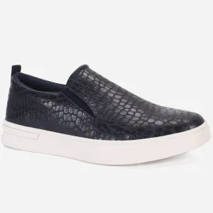 Round Flat Shoes Men's "GREYSON" Slip Ons Casual Trainers