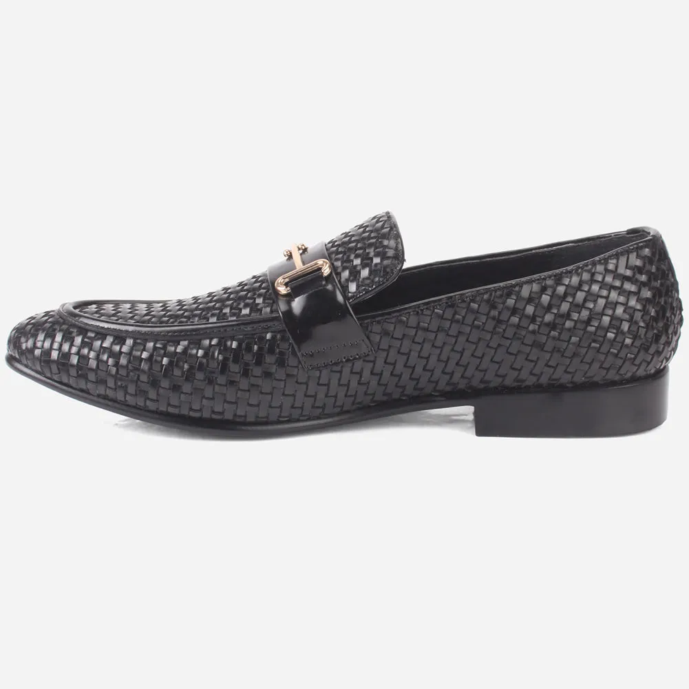 Flat Shoes No Heel Men's "HEIDR" Formal Leather Slip-ons Dress Shoes