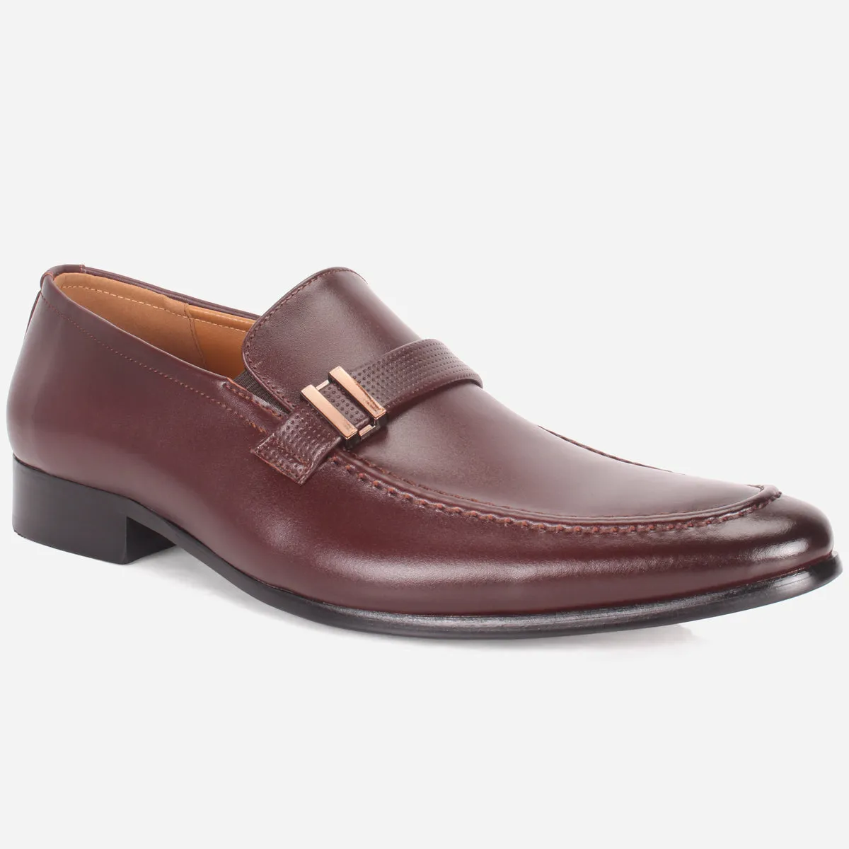 Kohls Flat Dress Shoes Mens "HUZIM" Leather Office Formal Slide In Shoes