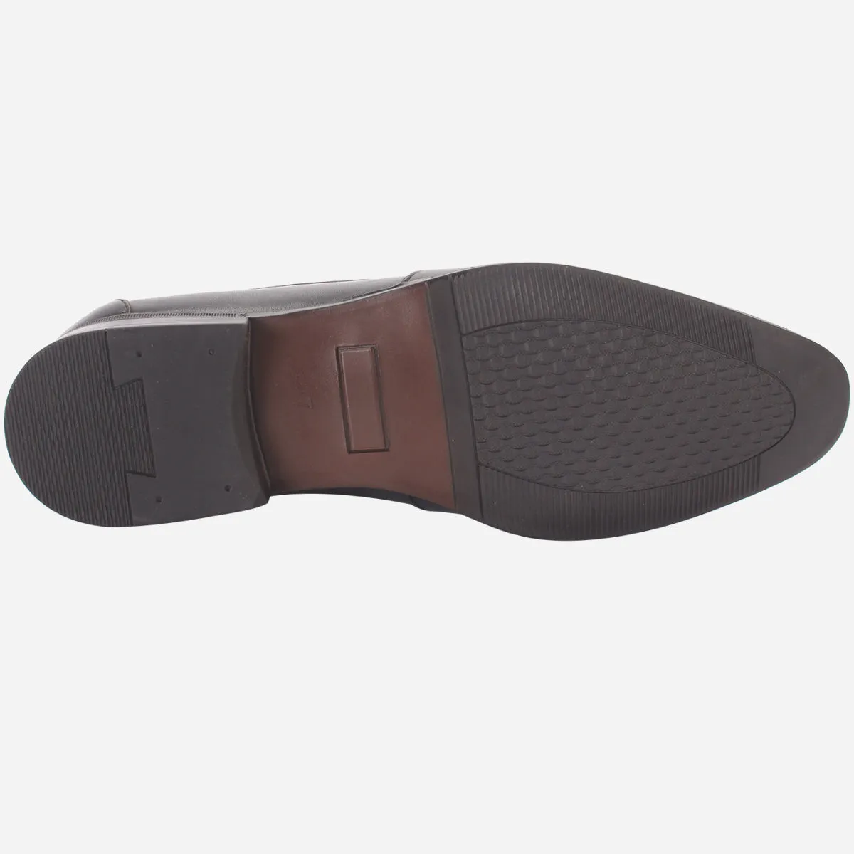 Mens "JOBAN" Leather Formal Slip-on Dress Shoes Flat Lace Up Shoes