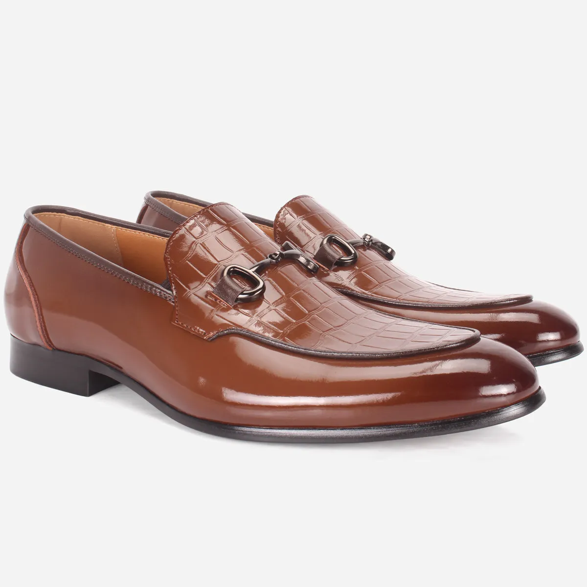 Belk Flat Shoes Mens "KAZIN" Leather Office Formal Slide In Shoes