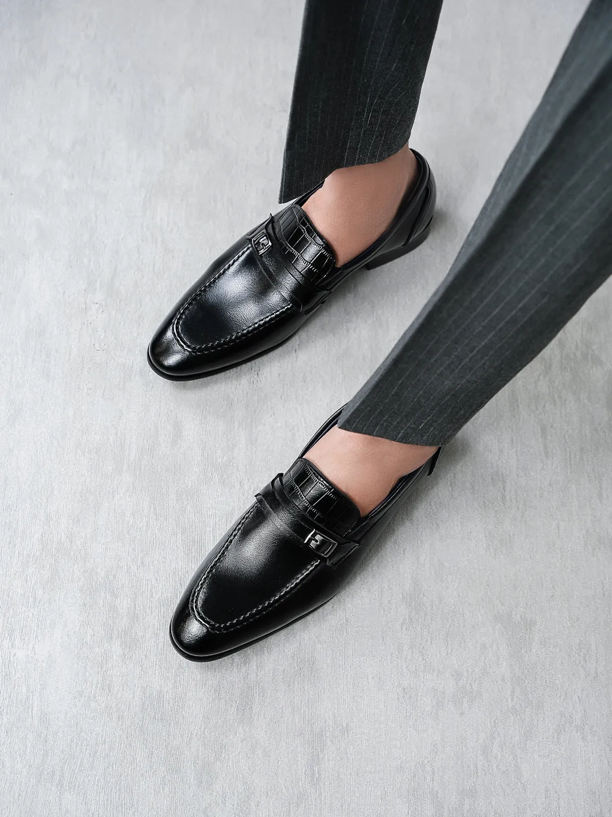 Best Running Shoes Flat Wide Feet Mens "MEGARA" Slip On Formal Shoes