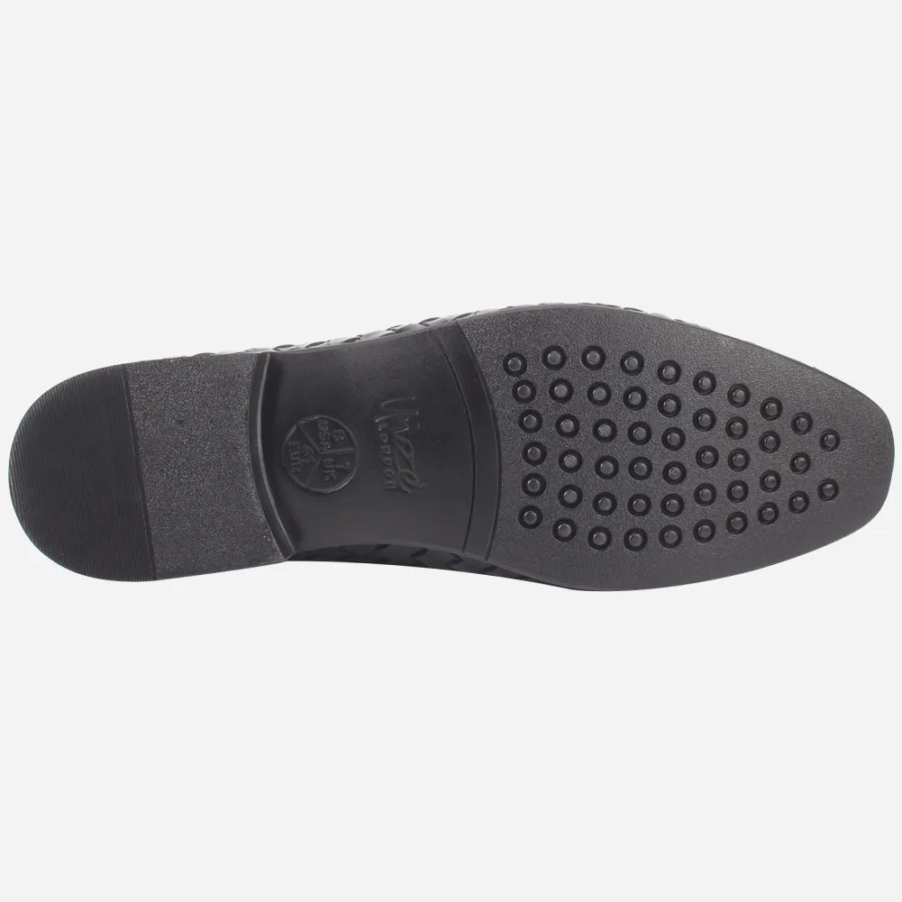 Men's "NEIR" Formal Leather Slip-ons Dress Shoes Shoes Flats Size 10