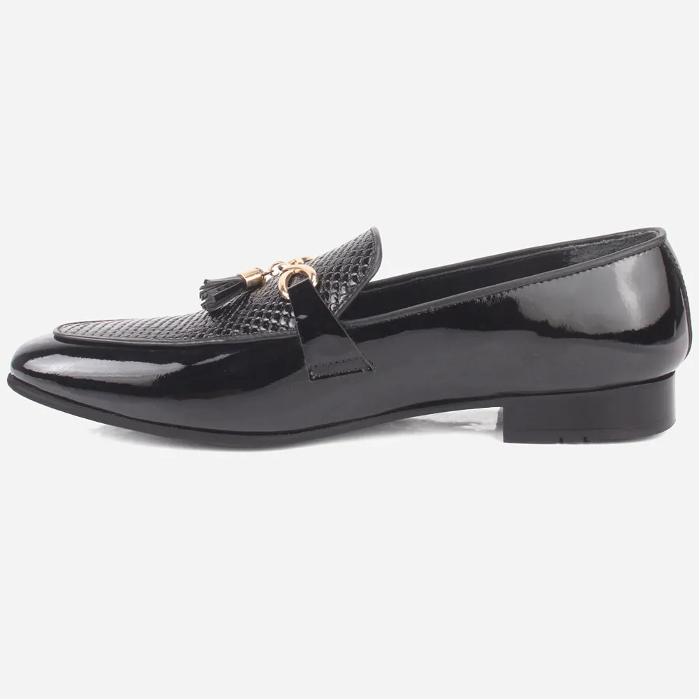 Men's "TIYOR" Tassels Detailing Leather Dress Shoes Cycling Flat Shoes