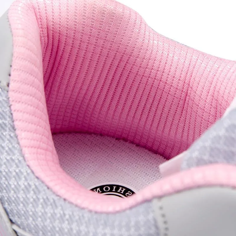 Mesh Lace Up Flat Shoes Sneakers Women Best Tennis Shoes For Flat Feet