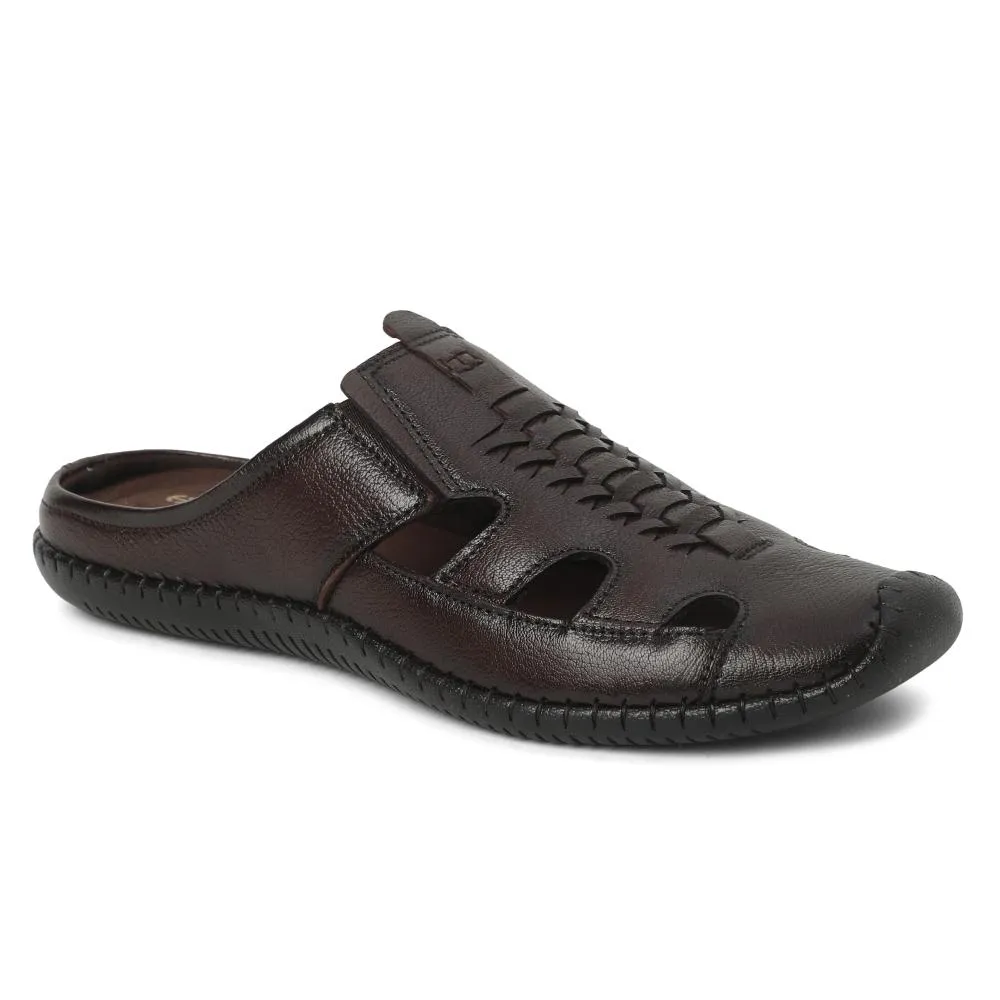 Healers By Liberty OSL-57 Casual Sandal For Mens (Cherry) Italian Shoemakers Wedge Sandals