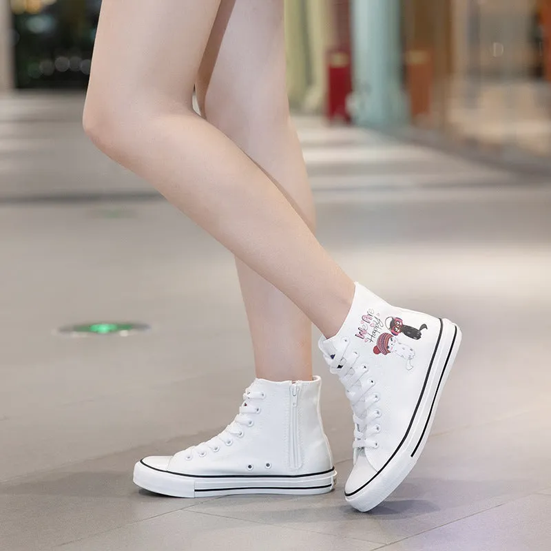 Belifi Cartoon Cute Casual High Top Shoes Most Comfortable Casual Tennis Shoes