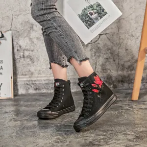 Nanccy Fashion Wild High-Top Canvas Shoes Lowa Casual Shoes