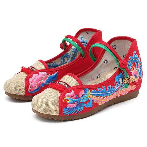 Folkways Embroidered Women Casual Flats Shoes Casual Popular Shoes