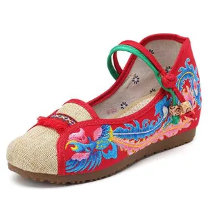 Reebok Business Casual Shoes Folkways Embroidered Women Casual Flats Shoes