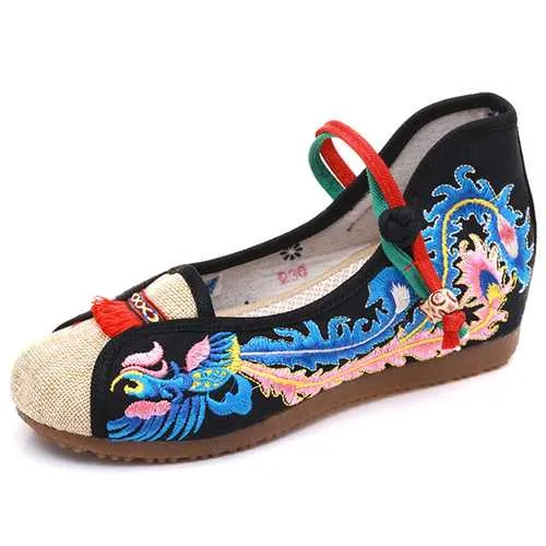 Impulse Casual Shoes Folkways Embroidered Women Casual Flats Shoes