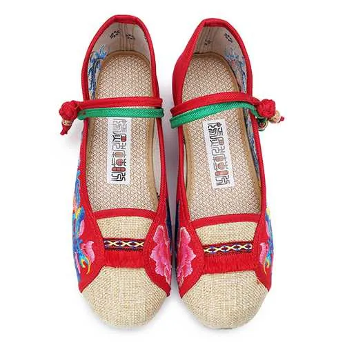 Folkways Embroidered Women Casual Flats Shoes Classic Casual Shoes