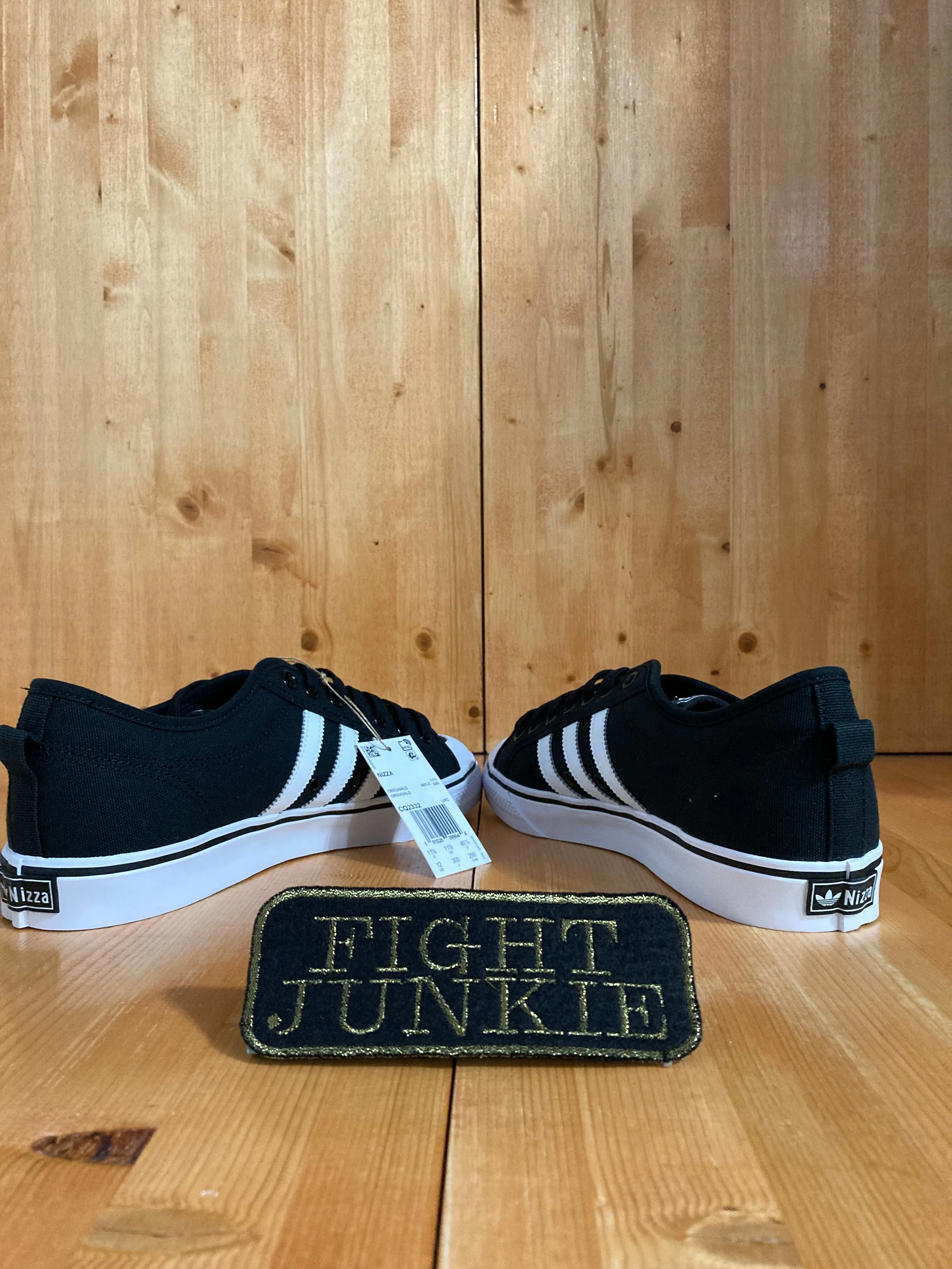 NEW! ADIDAS NIZZA Men Size 12 Shoes Sneakers Black & White CQ2332 Shoes Adidas Stella Mccartney