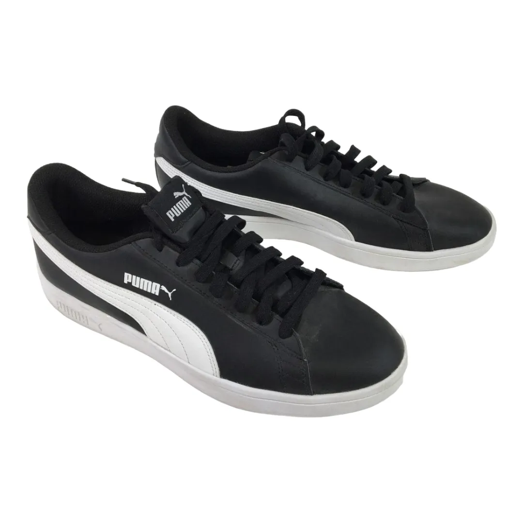 New *PUMA Men's Leather Flat Classic Black/White Sneakers (Sz 12) Asics Shoe Tester