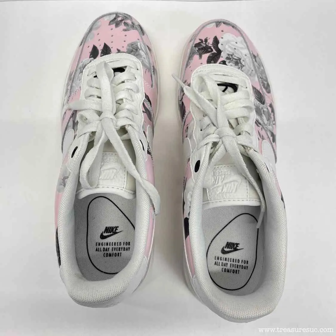 Nike Air Air Force Size 12 Women's Pink-Multi Floral Lace Up Sneakers Asics Best Pickleball Shoes