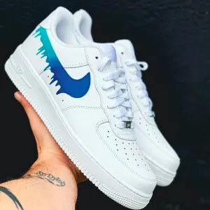 Asics Shoes Flat Sole Nike Air Force 1 Faded Drip" (Any Two Colors)