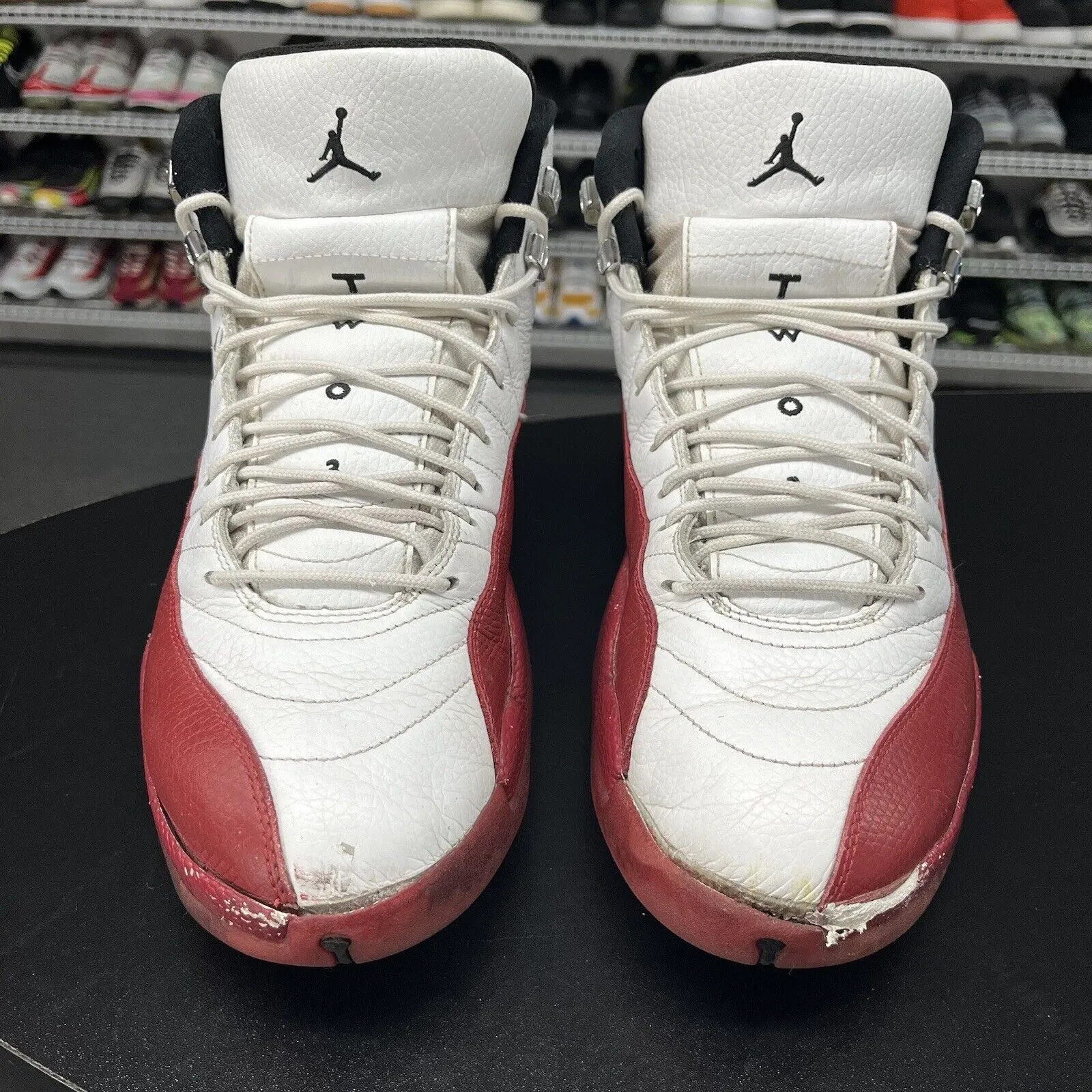 Nike Air Jordan 12 Retro OG Cherry 2009 130690-110 Men's Size 12 Asics Olympics Shoes