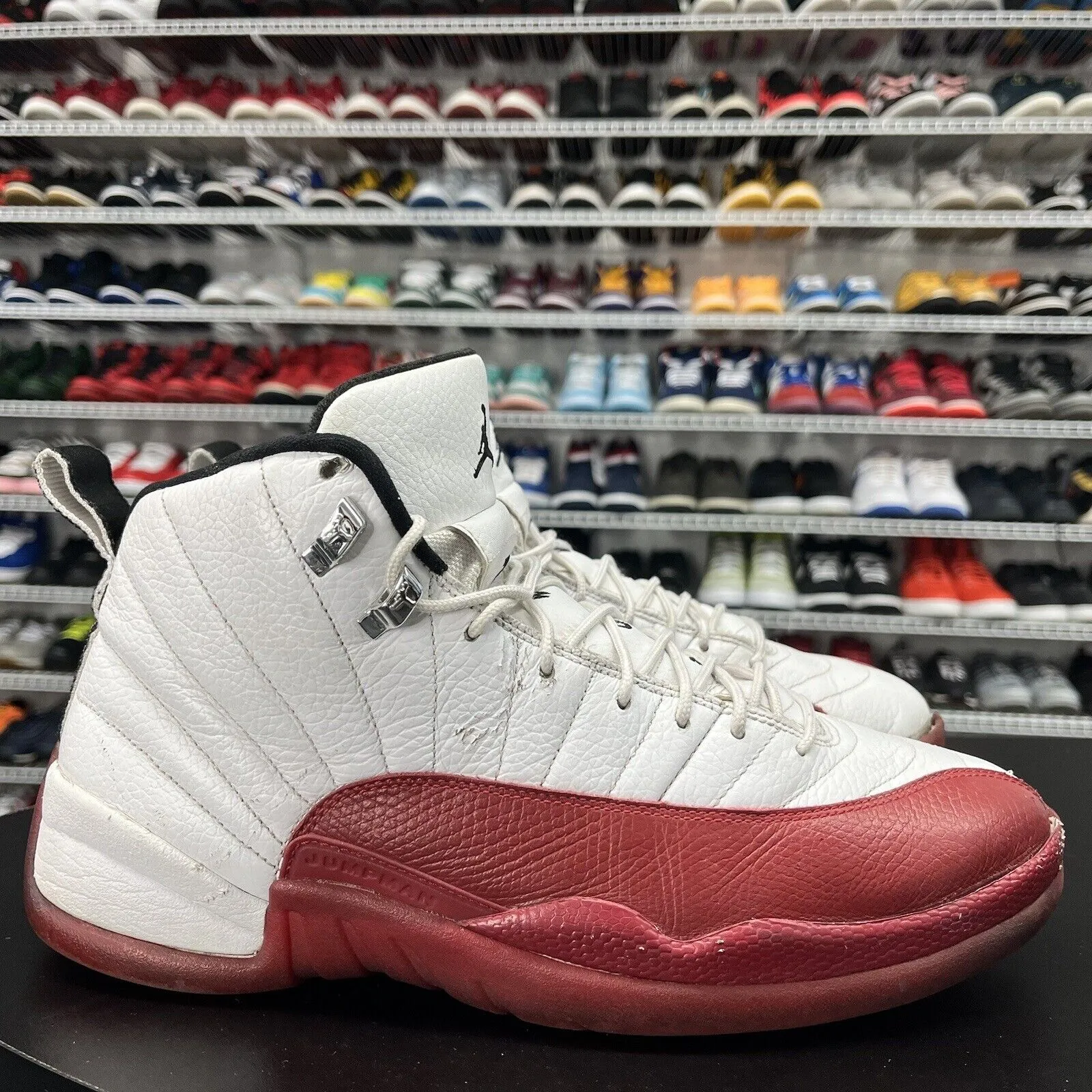 Nike Air Jordan 12 Retro OG Cherry 2009 130690-110 Men's Size 12 Eastbay Asics Wrestling Shoes