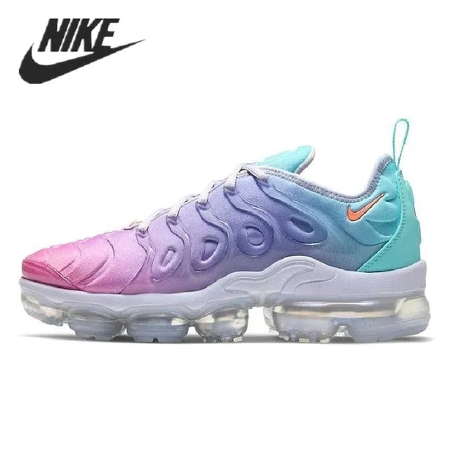 Nike- Air VaporMax Plus TN Women Men's Running Shoes Triple Black New Arrival Authentic Breathable Outdoor Sneakers 36-45