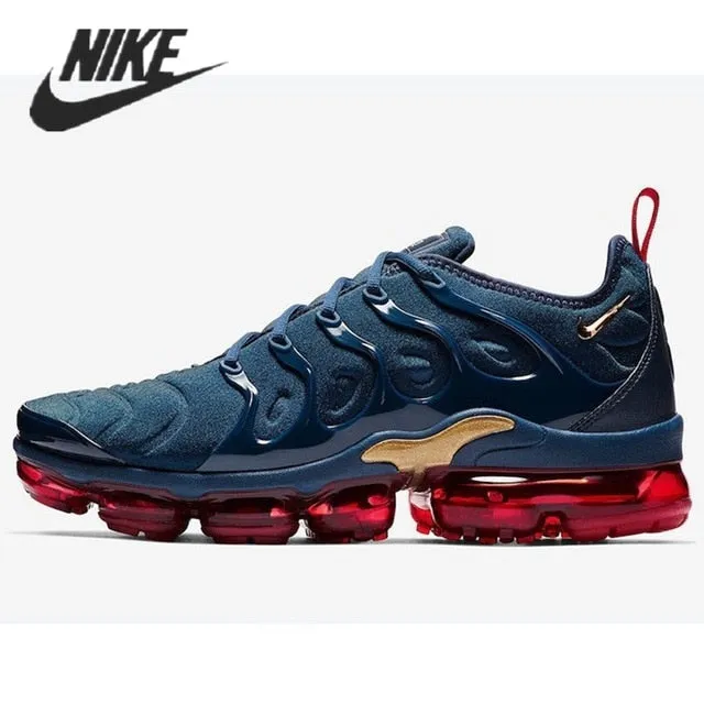 Asics Running Shoes Shin Splints Nike- Air VaporMax Plus TN Women Men's Running Shoes Triple Black New Arrival Authentic Breathable Outdoor Sneakers 36-45