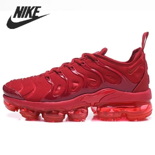 Nike- Air VaporMax Plus TN Women Men's Running Shoes Triple Black New Arrival Authentic Breathable Outdoor Sneakers 36-45
