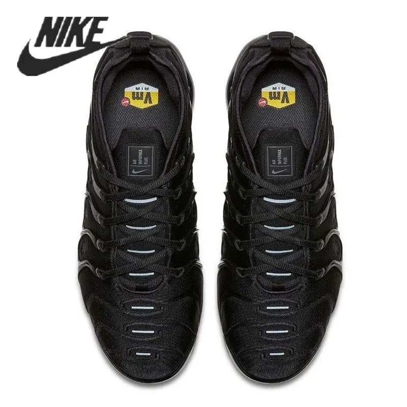 Nike- Air VaporMax Plus TN Women Men's Running Shoes Triple Black New Arrival Authentic Breathable Outdoor Sneakers 36-45