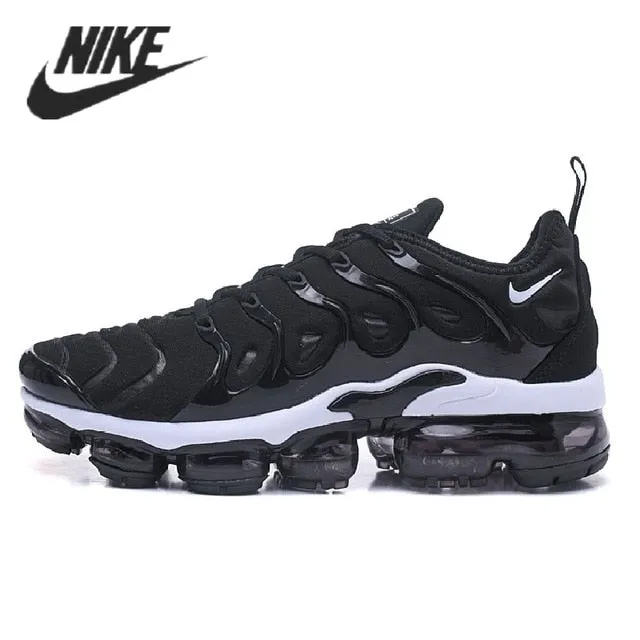 Nike- Air VaporMax Plus TN Women Men's Running Shoes Triple Black New Arrival Authentic Breathable Outdoor Sneakers 36-45 Best Asics Running Shoes For Achilles Tendonitis