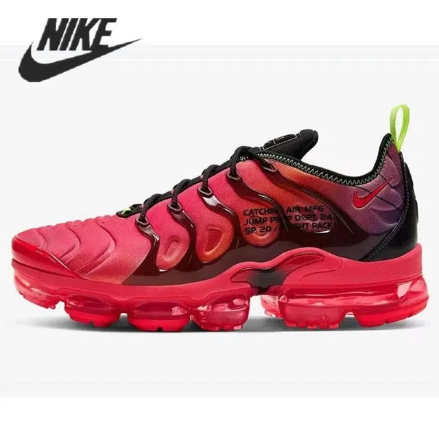 Asics Light Running Shoes Nike- Air VaporMax Plus TN Women Men's Running Shoes Triple Black New Arrival Authentic Breathable Outdoor Sneakers 36-45