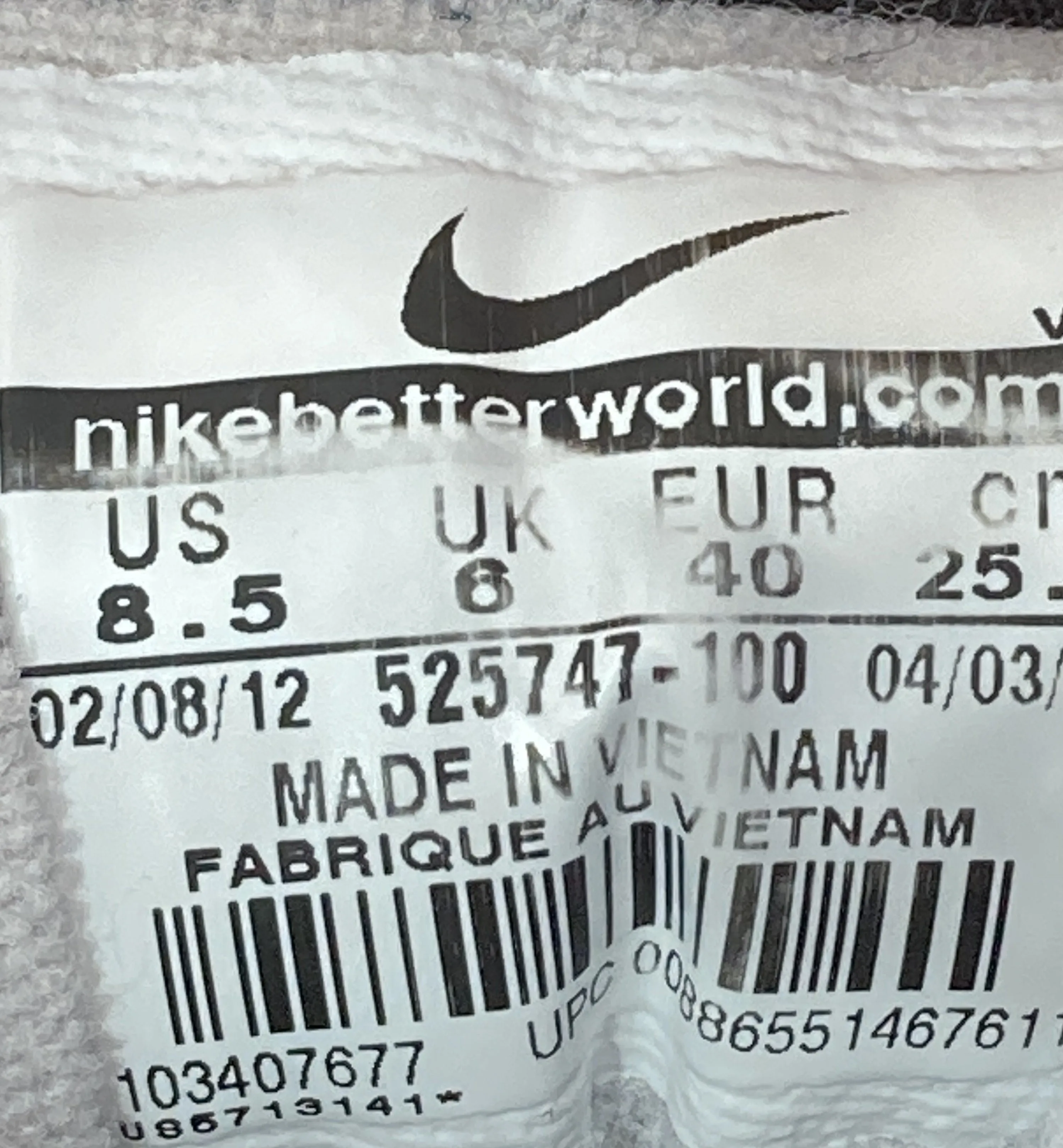 Asics Sportstyle Shoes NIKE AIR VISI PRO III 3 Women's Size 8.5 Shoes Sneakers White 525747-100