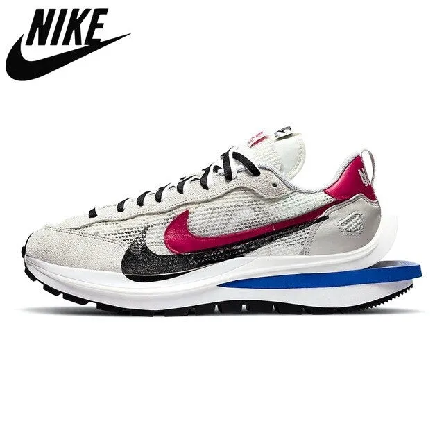 Best Asics Shoes Nike- Authentic Sacai x VaporWaffle Mens Running Shoes Royal Fuchsia String Villain Red Pegasus Vaporfly Shoes Sports Shoes