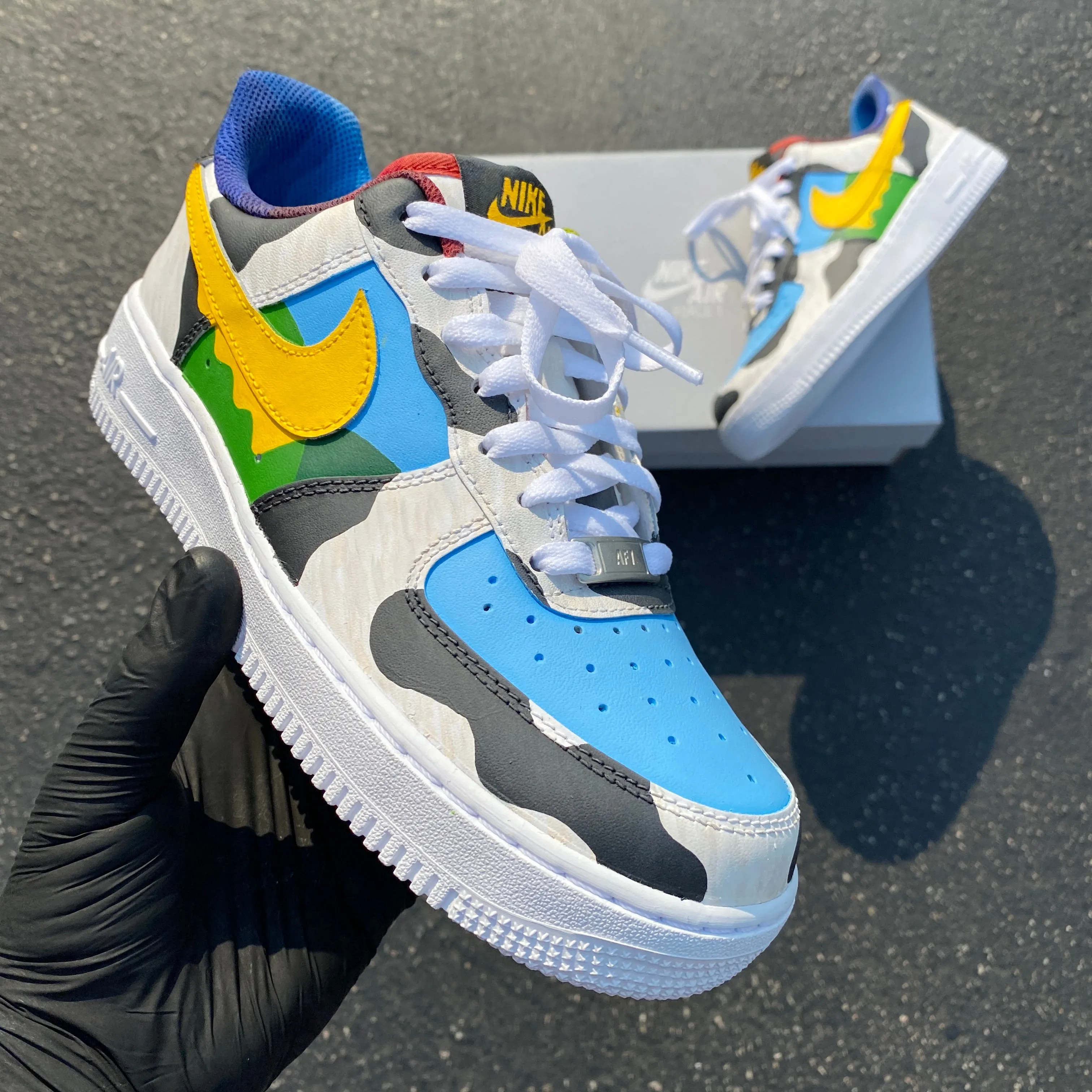 Nike Chunky Dunky Ben and Jerry Custom Hand Painted Air Force 1s Asics Gel-nimbus Lite Running Shoes
