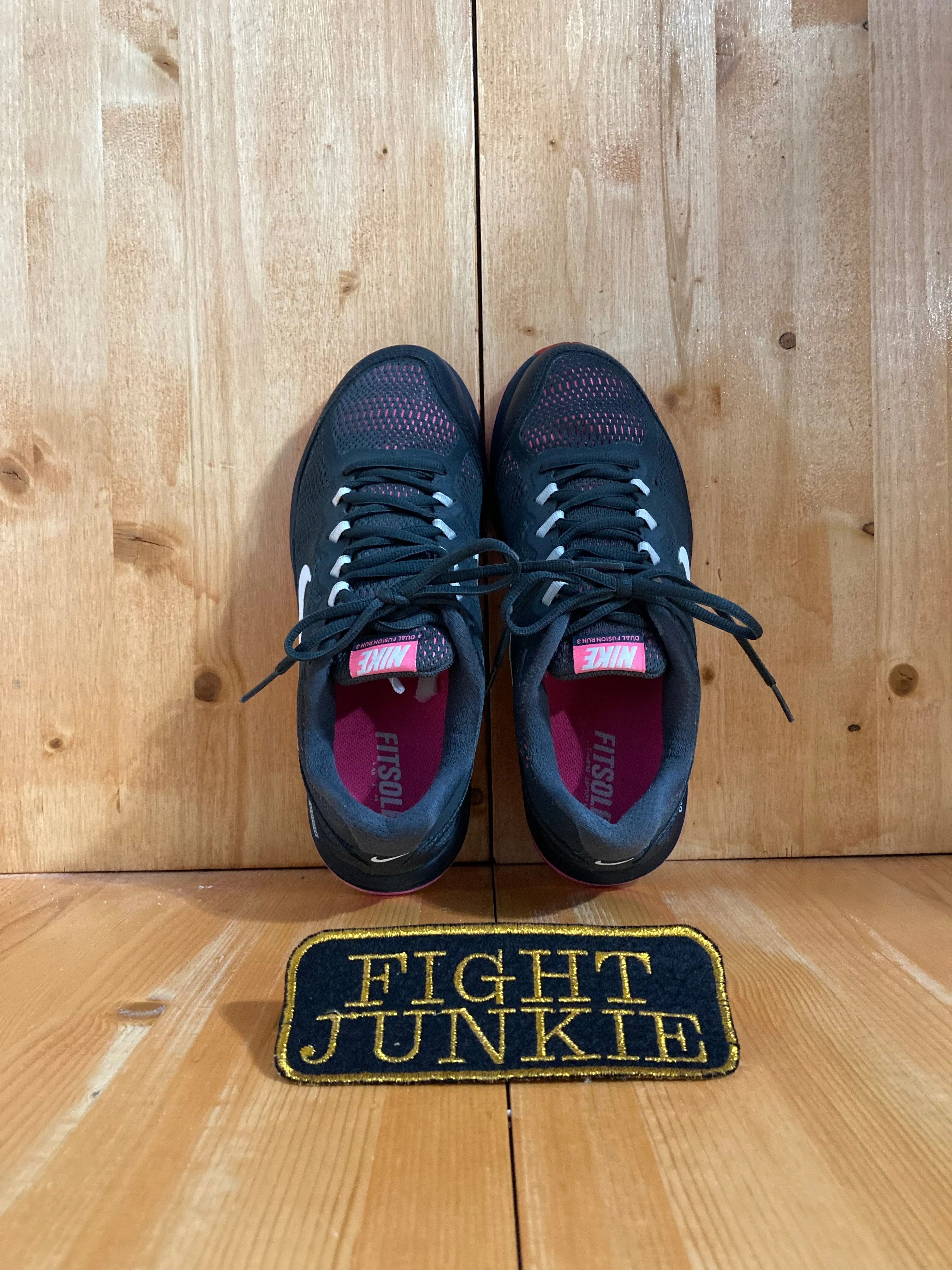 Saucony Vs Asics Walking NIKE DUAL FUSION RUN 3 Women's Size 7.5 Running Training Shoes Sneakers Black & Pink 653594-003