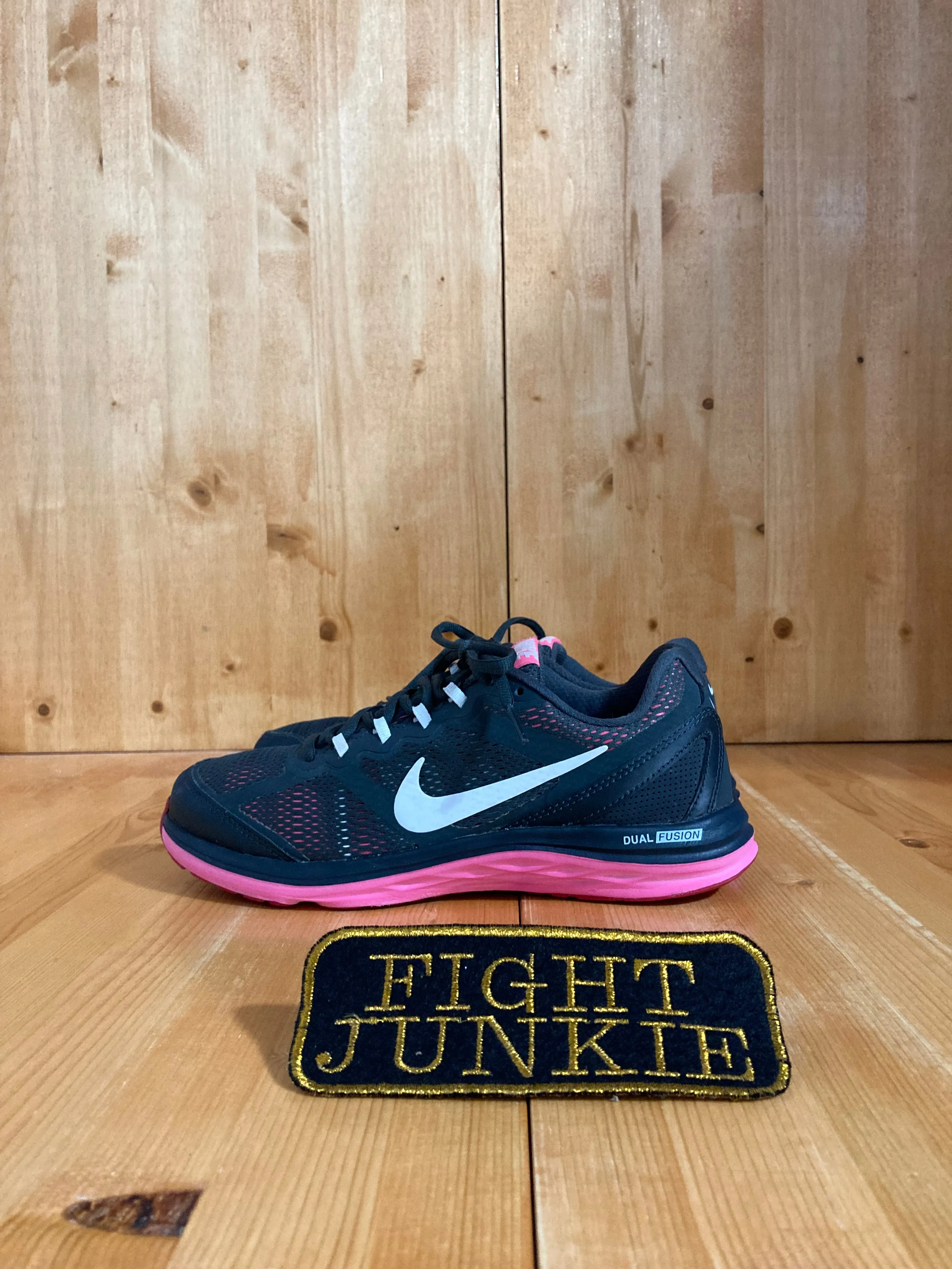 Tokyo Olympics Asics Shoes NIKE DUAL FUSION RUN 3 Women's Size 7.5 Running Training Shoes Sneakers Black & Pink 653594-003