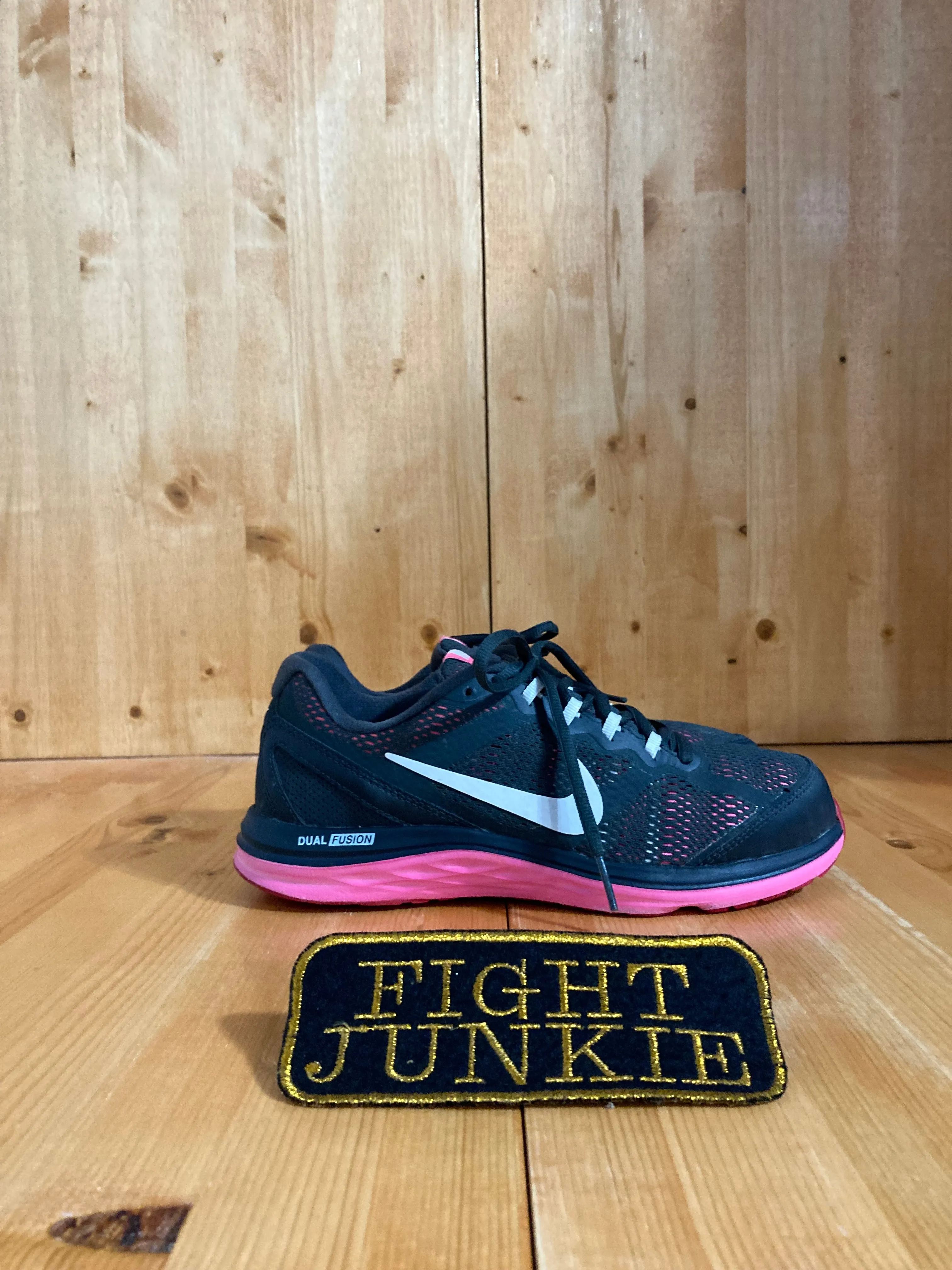 NIKE DUAL FUSION RUN 3 Women's Size 7.5 Running Training Shoes Sneakers Black & Pink 653594-003 Asics Amplifoam Running Shoes