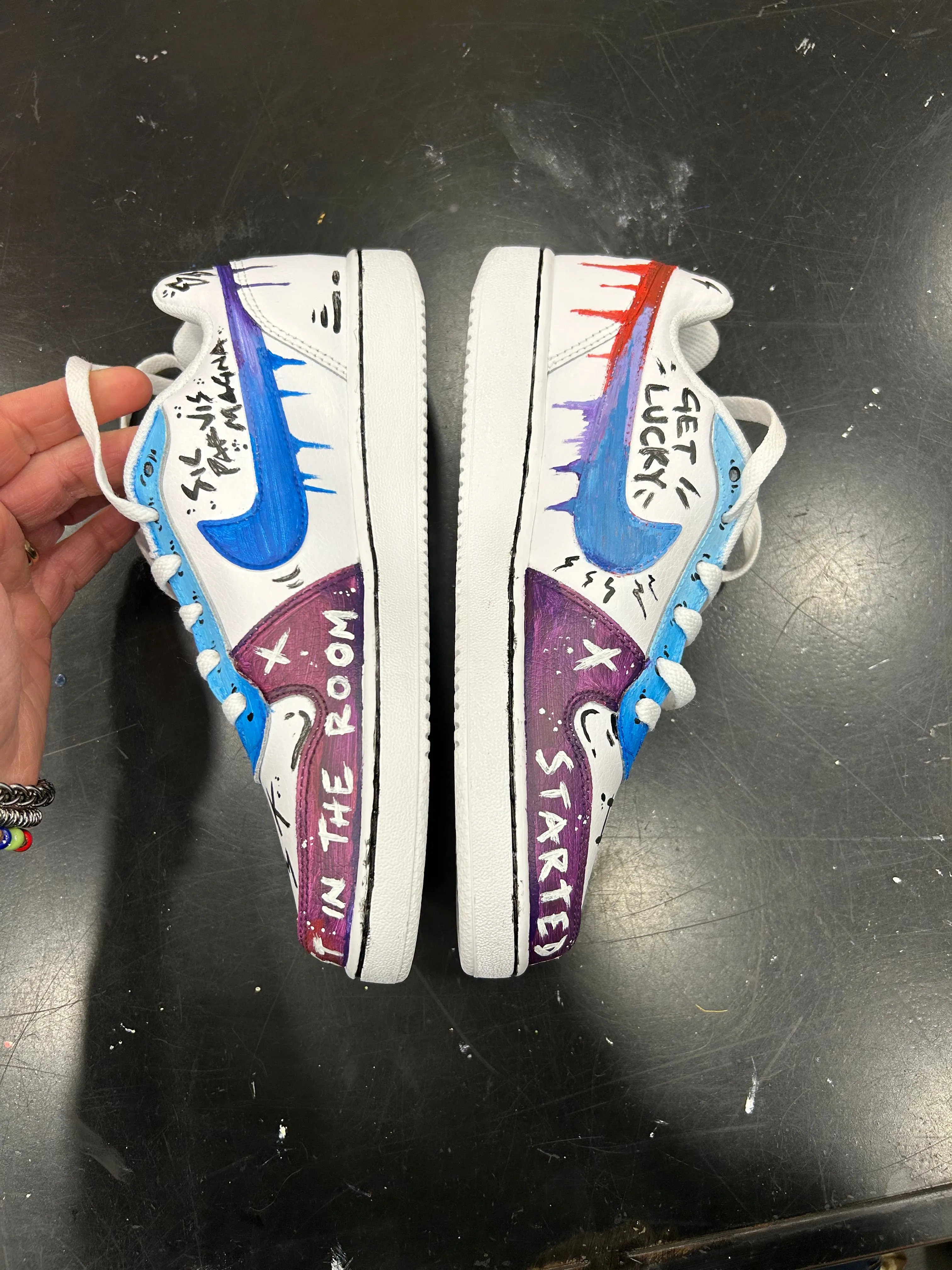 Asics Snapdown Wrestling Shoe Nike Ebernon Custom Graffiti