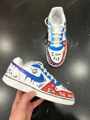 Nike Ebernon Custom Graffiti Asics Gtx Trail Running Shoes