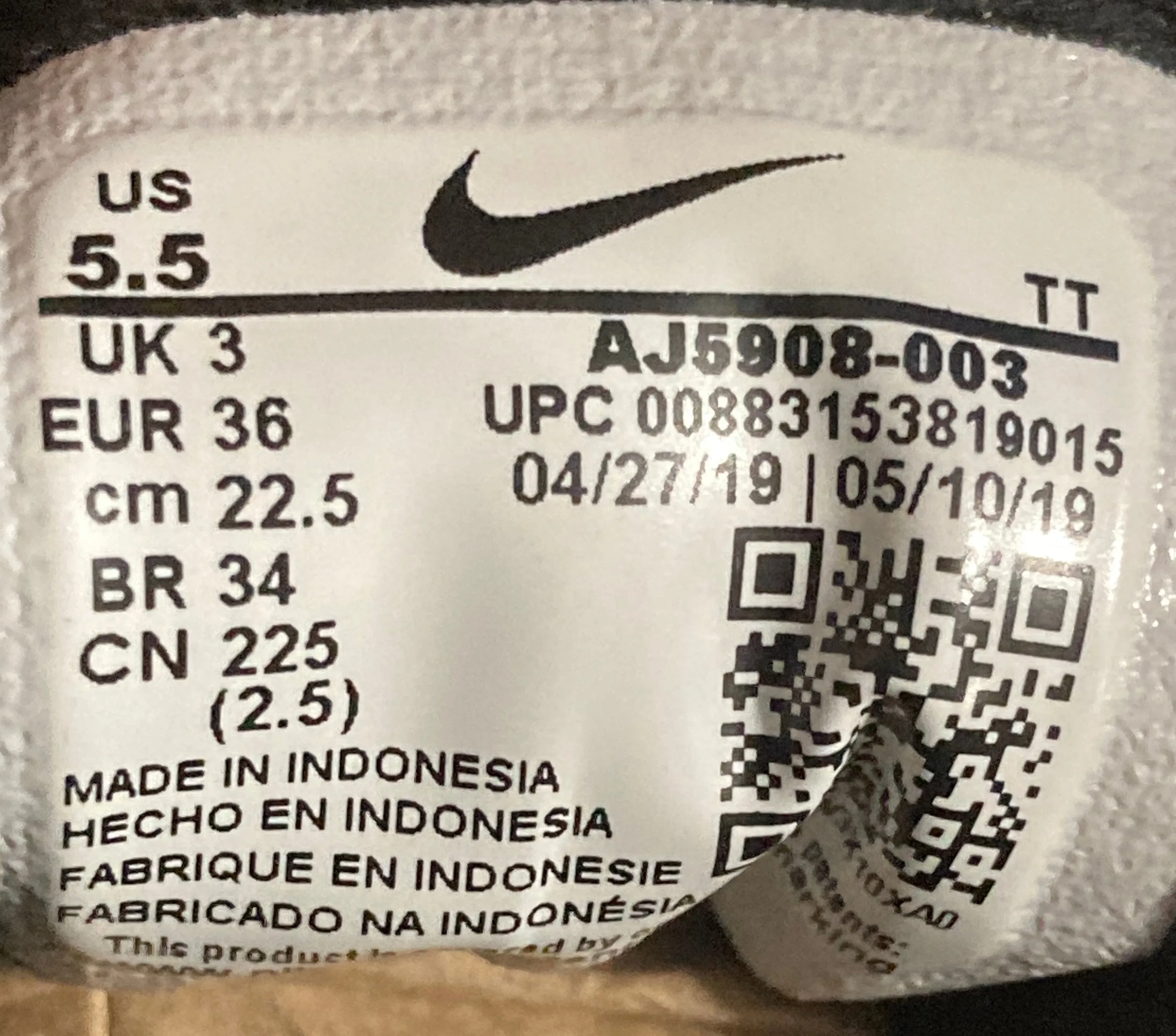 Asics Straight Lasted Running Shoes NIKE FLEX EXPERIENCE 8 Women Size 5.5 Shoes Sneakers Gray & Black AJ5908-003