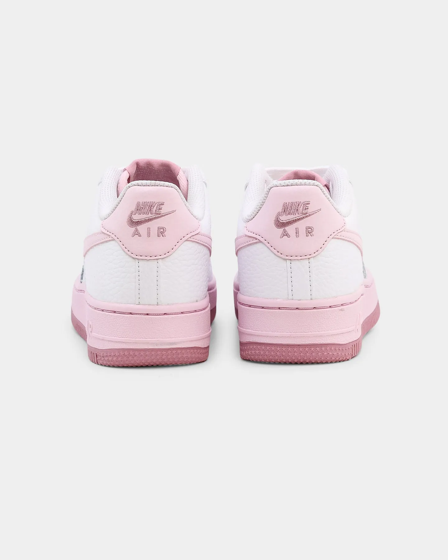 Nike Kid's Air Force 1 (GS) White/Pink Foam Asics Shoes Logo