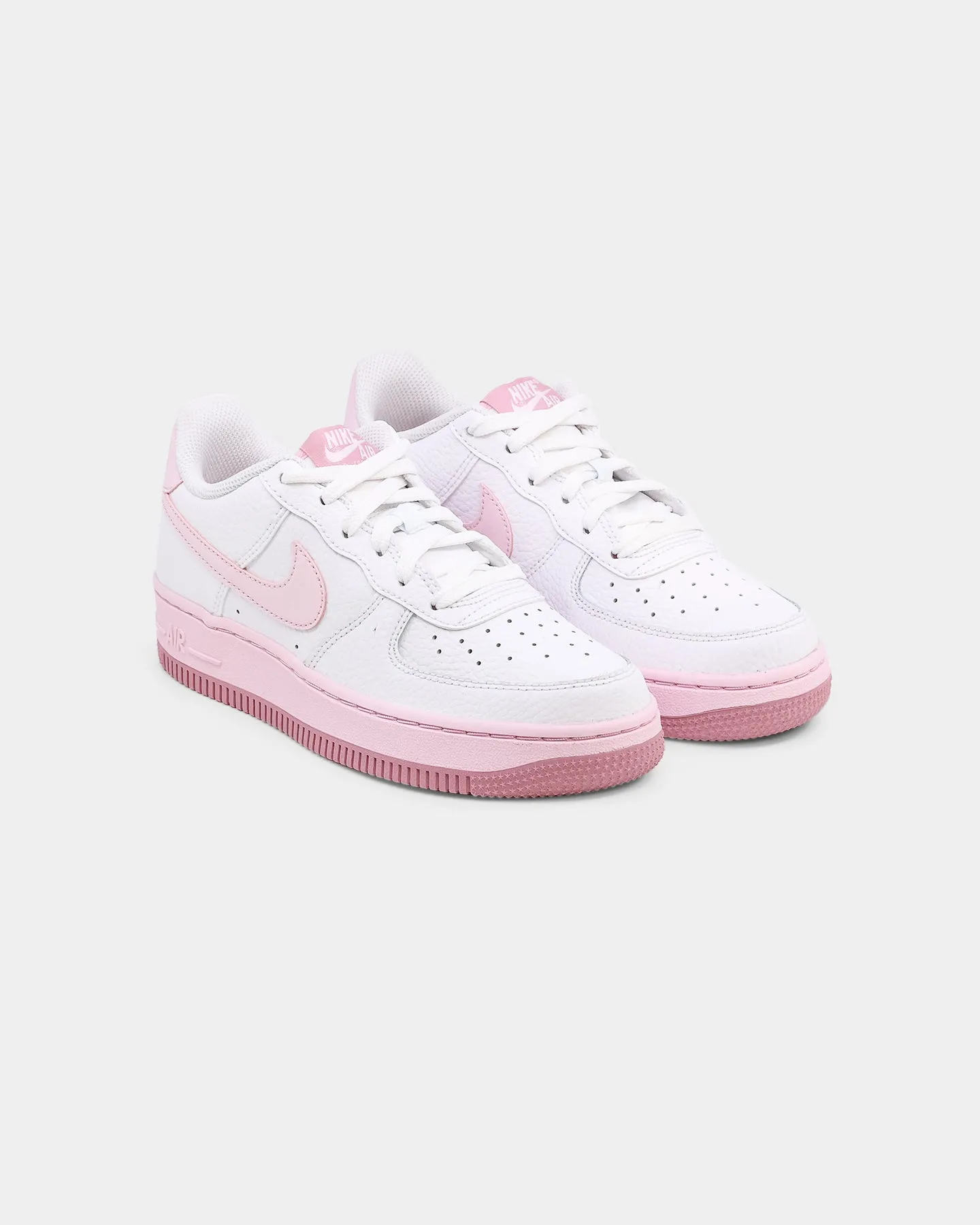 Asic Shoes Nike Kid's Air Force 1 (GS) White/Pink Foam