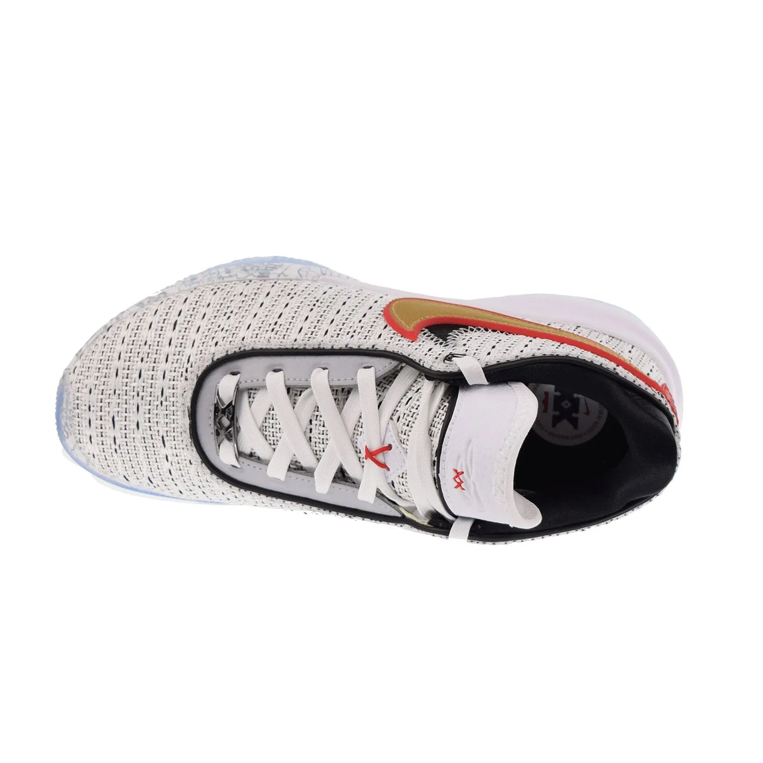 Nike LeBron XX Big Kids' Shoes White-Metallic Gold-Black Asics Support Shoes Overpronation