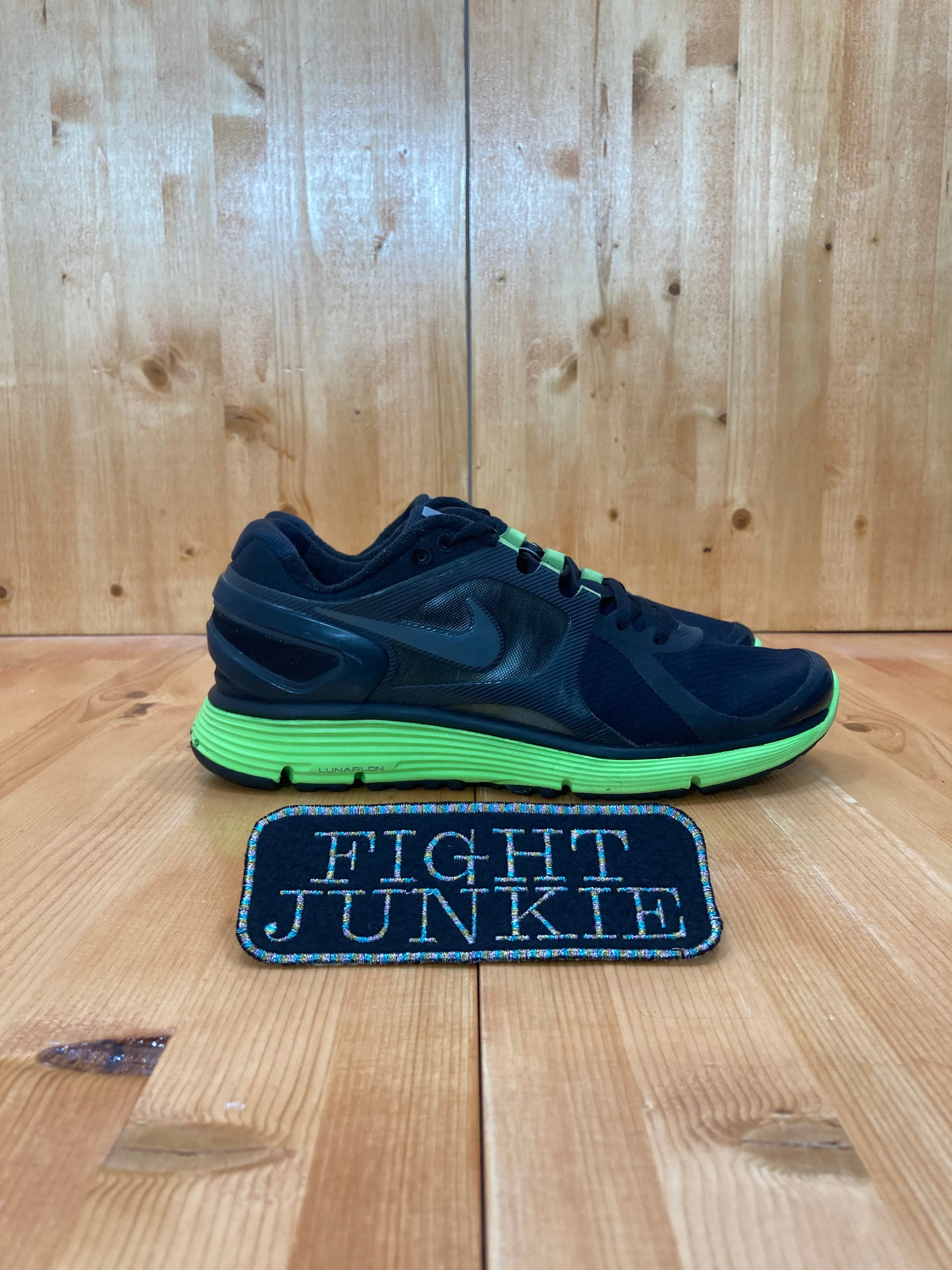 Asics Shoes Turkey NIKE LUNARECLIPSE  2 SHIELD Mens Size 8 Running Training Shoes Sneakers Black & Green 537918-003