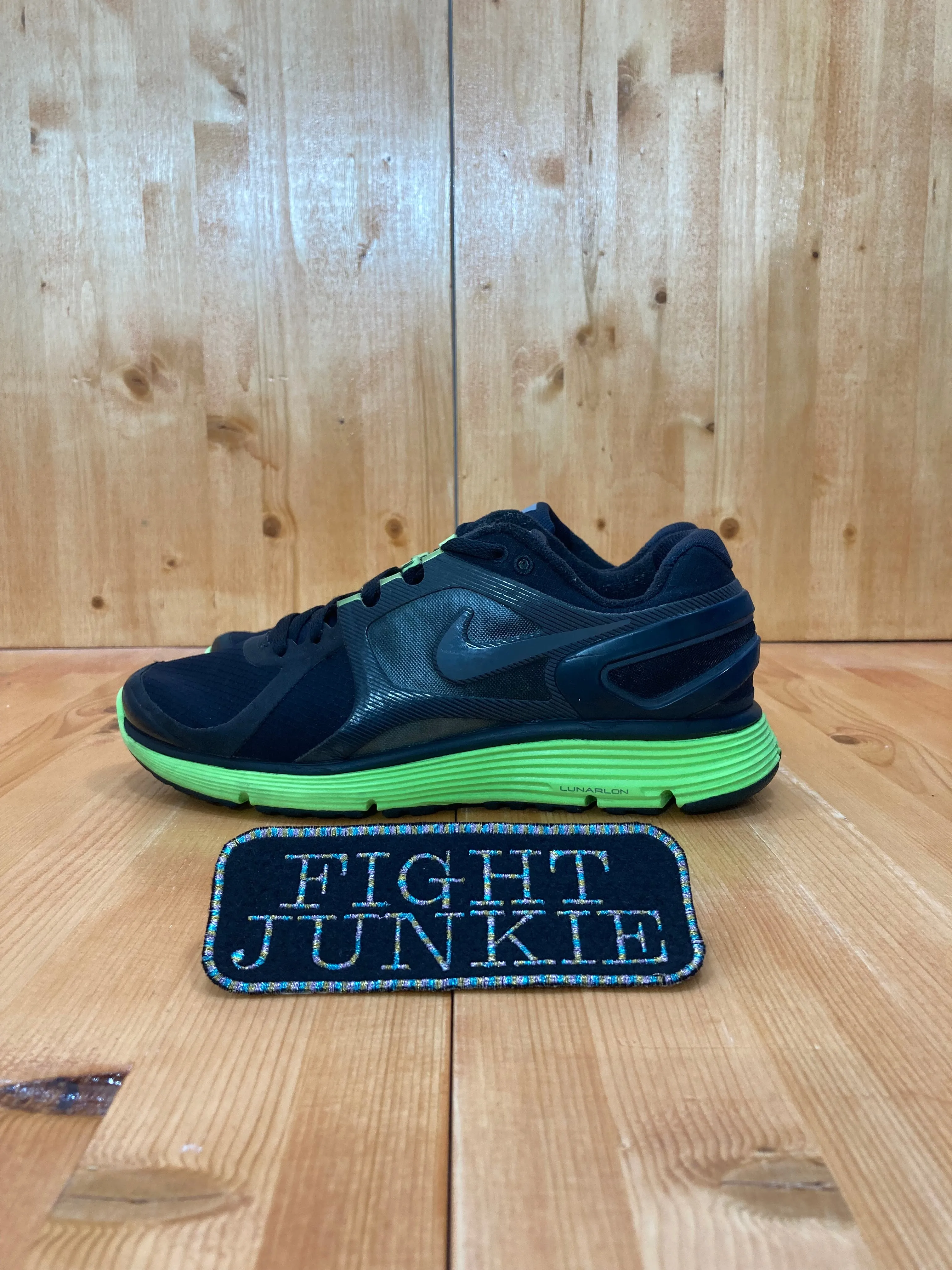 Asics Rotation Shoes NIKE LUNARECLIPSE  2 SHIELD Mens Size 8 Running Training Shoes Sneakers Black & Green 537918-003