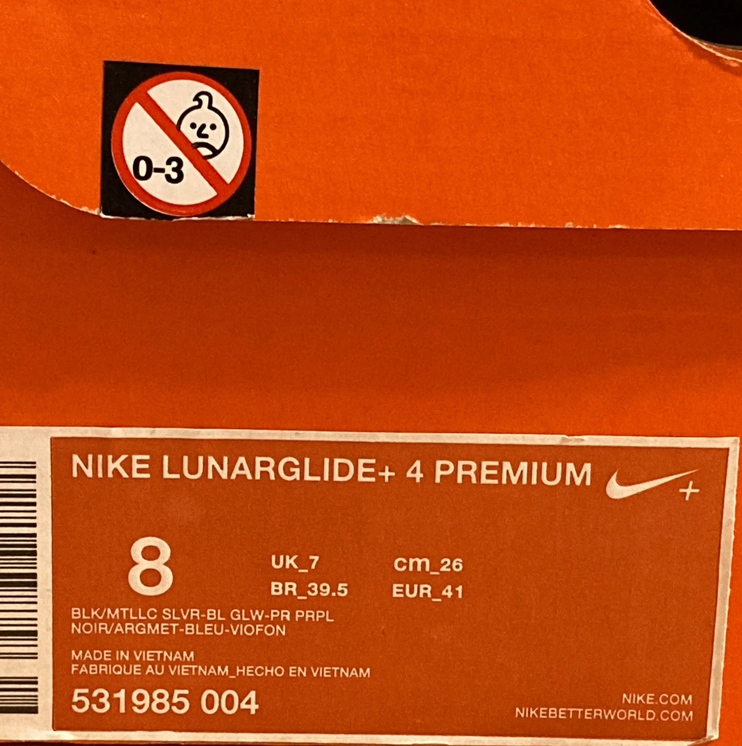 Asics Shoes Court NIKE LUNARGLIDE   4 PREMIUM Mens Size 8 Running Training Shoes Sneakers Black 531985-004