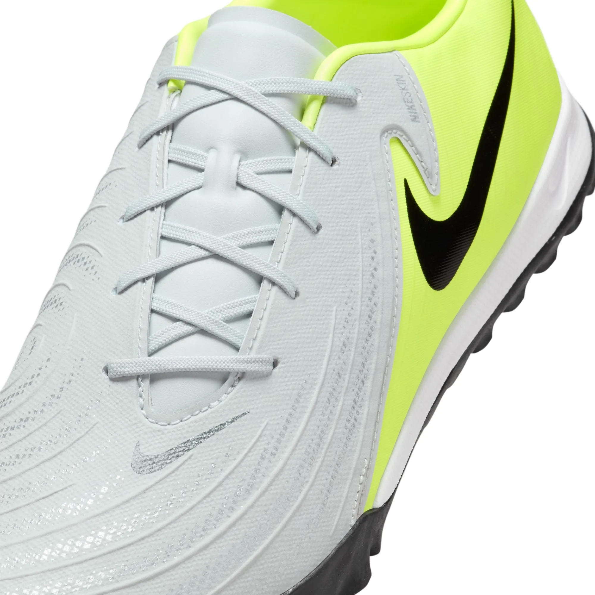 Nike Phantom GX Academy TF Turf Soccer Shoes - Metallic Silver/ Black Volt Asics Running Shoes Wide Fit
