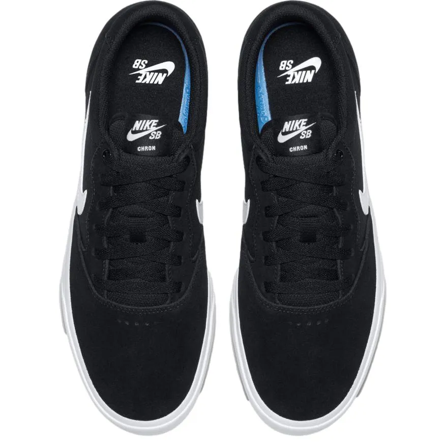 Nike SB Chron 2 Mens Skateboarding Shoe Black / White Asics Shoe Width D