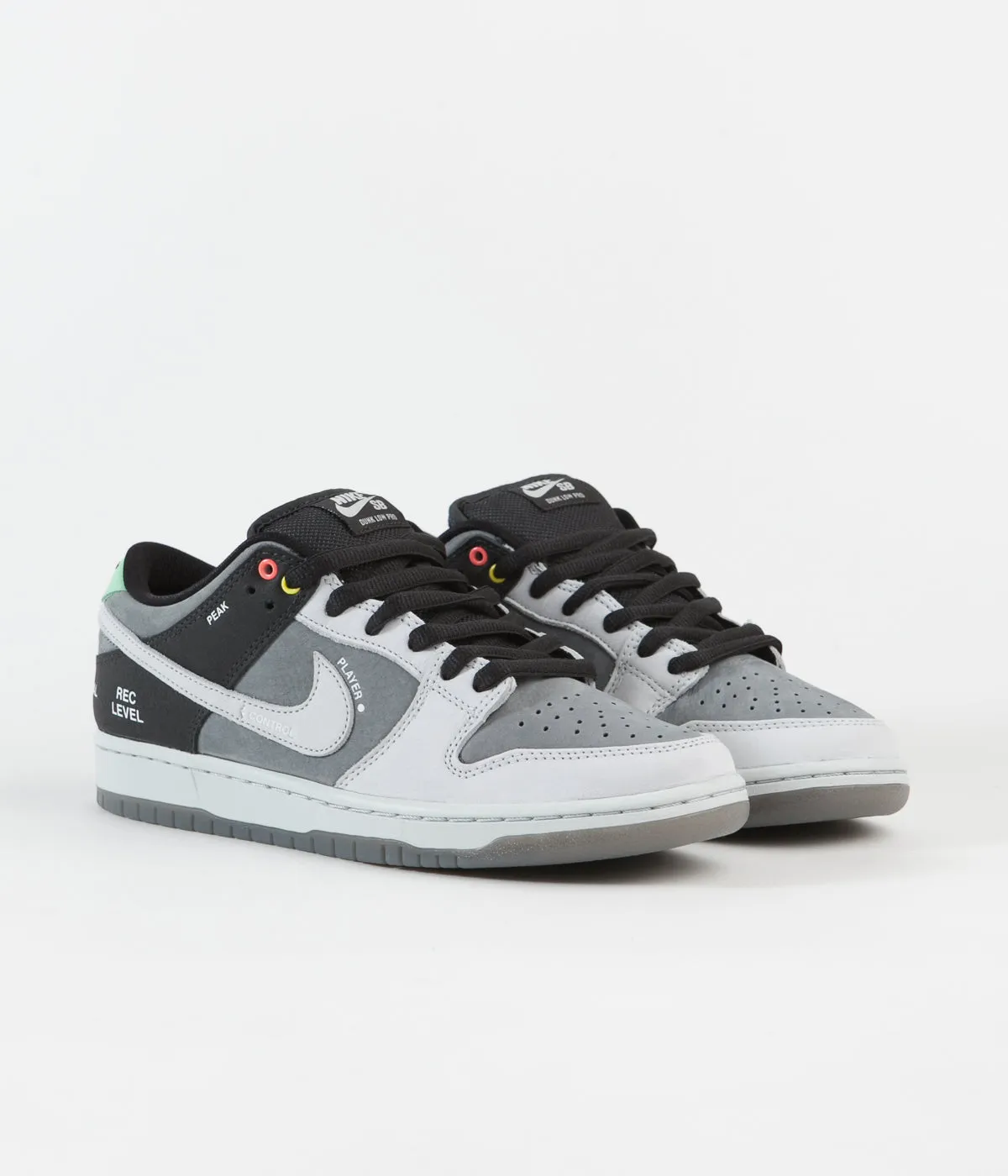 Nike SB Orange Label 'VX1000' Dunk Low Pro Shoes - Smoke Grey / Pure Platinum - Off Noir Asics Indoor Football Shoes