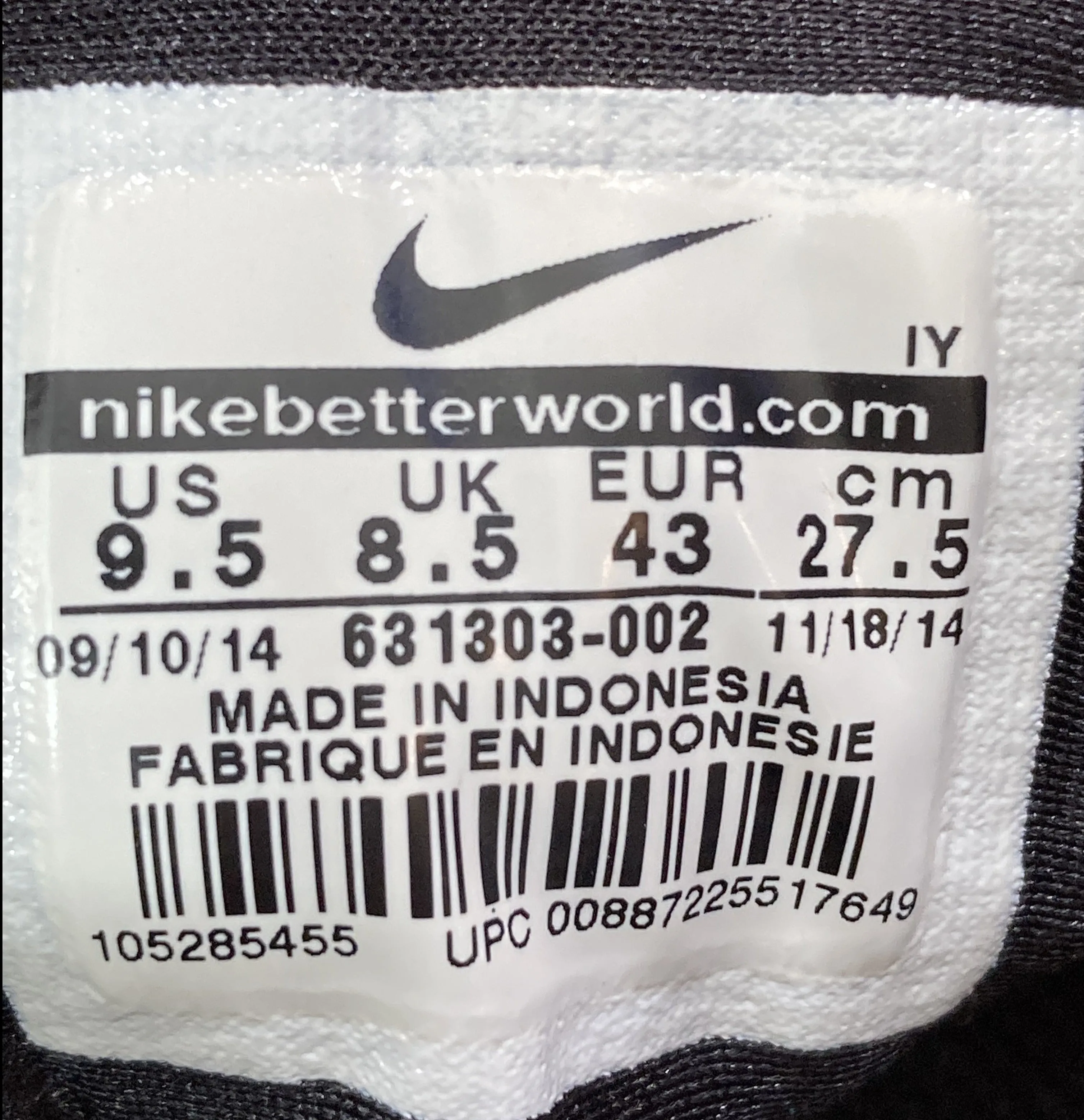 Asics Gel Gt-2160 Casual Shoes NIKE SB STEFAN JANOSKI MAX Men Size 9.5 Skateboarding Shoes Sneakers Dark Gray 631303-002