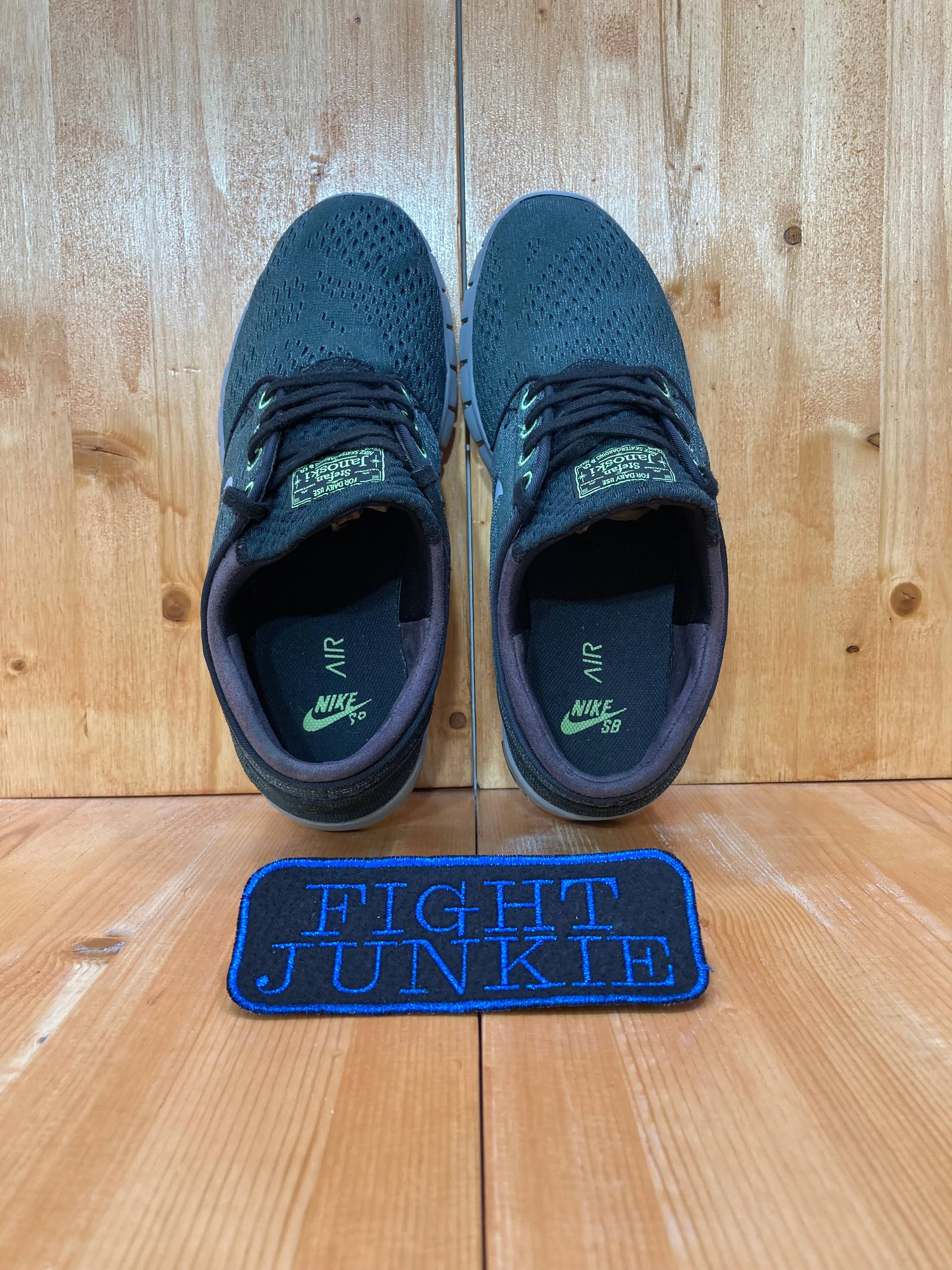 NIKE SB STEFAN JANOSKI MAX Men Size 9.5 Skateboarding Shoes Sneakers Dark Gray 631303-002 Asics Leather Walking Shoes