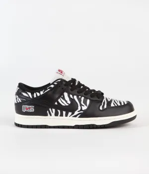 Nike SB x Quartersnacks Dunk Low OG Shoes - Black / White Asics Shoes Runners